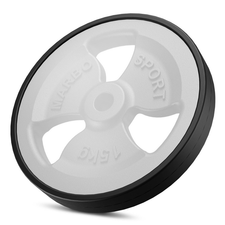 Set pesi in ghisa gommati Tri-Grip con foro ø 31 mm | Set 60kg / 2 x 15 kg + 2 x 10 kg + 2 x 5 kg - Marbo Sport