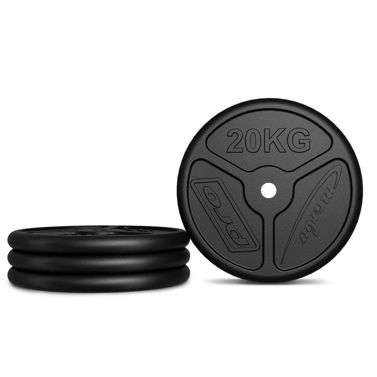 Set di pesi in ghisa SLIM con foro ø31 mm | Set 60 kg / 2 x 20 kg + 2 x 10 kg - Marbo Sport