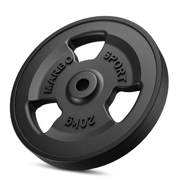 Peso in ghisa gommato 20 kg con foro ø31 mm MW-O20G-kier - Marbo Sport