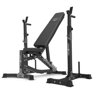 Set MS30_2.0 | panca da allenamento regolabile bifacciale + portabilancieri multilivello (2 pezzi) con assistenza - Marbo Sport