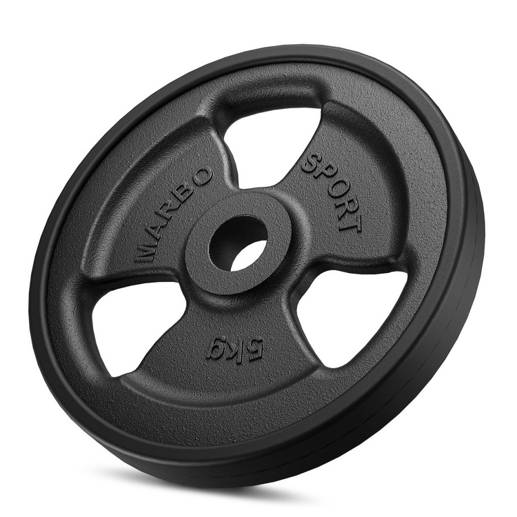 Peso in ghisa gommato 5 kg con foro ø31 mm MW-O5G-kier - Marbo Sport