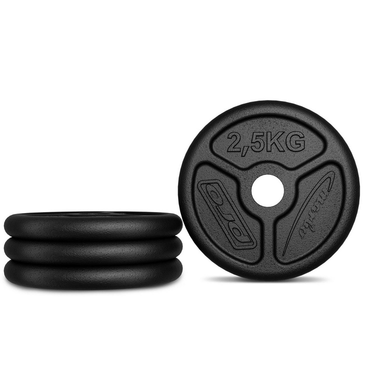 Peso in ghisa 2,5 kg SLIM con foro ø31 mm MW-O2,5-slim - Marbo Sport