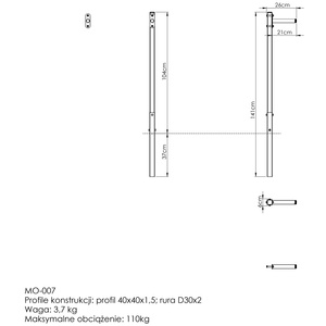 Corrimano esterno ad immersione (corto) MO-007 - Marbo Sport