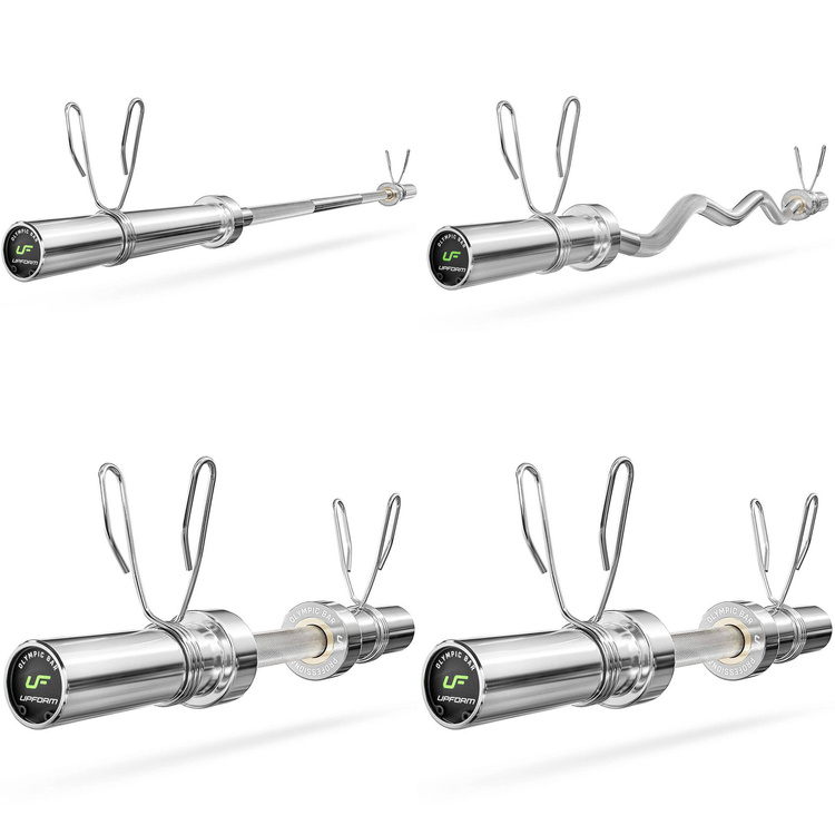 Set 65 kg | Barra olimpionica 180 cm + barra olimpionica curl 120 cm + 2x barra olimpionica corta 50cm + pesi olimpico 2x5kg, 6x2.5kg, 4x1.25kg - Marbo Sport