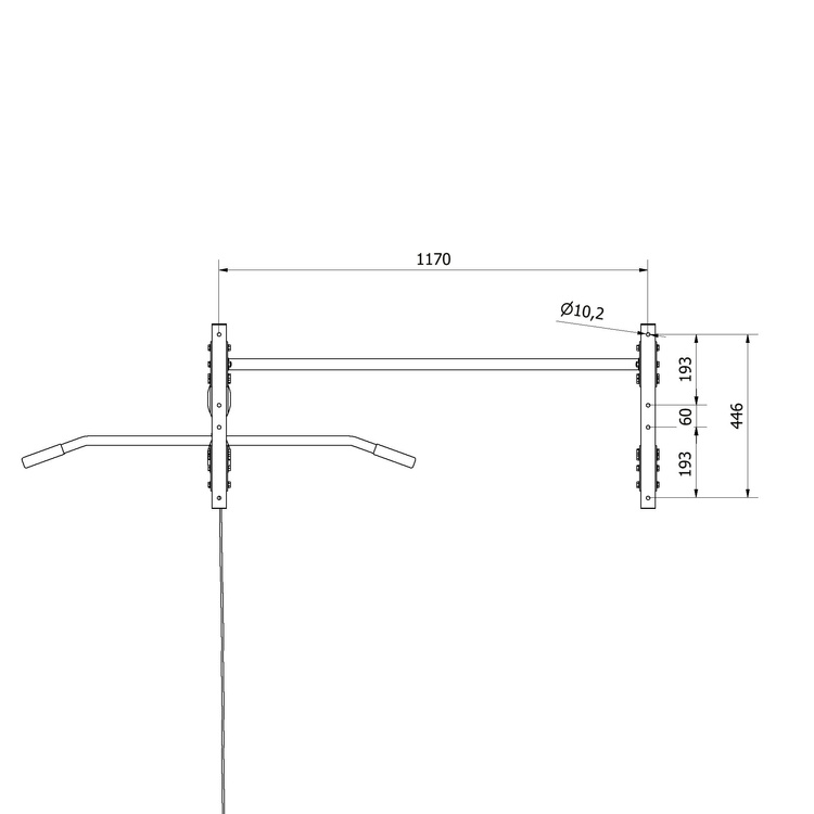 Sbarra multifunzione con pulldown e attacco per sacco da boxe 3in1 MH-D204 - Marbo Sport