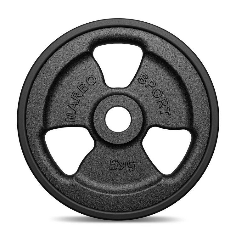 Peso in ghisa gommato 5 kg con foro ø31 mm MW-O5G-kier - Marbo Sport