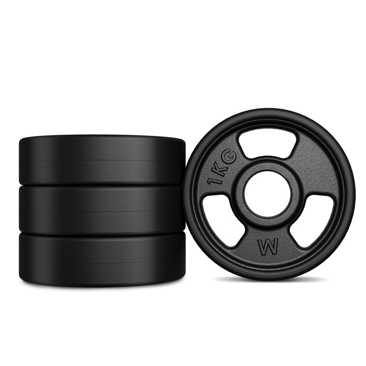 Peso in ghisa gommato 1 kg con foro ø31 mm MW-O1G-kier - Marbo Sport