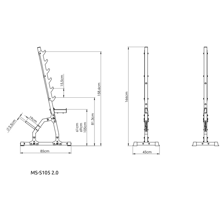 Stativi multilivello (2 pezzi) MS-S105 2.0 - Marbo Sport