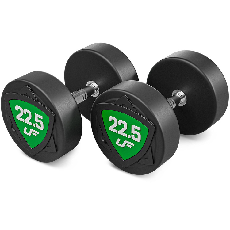 Set di manubri in poliuretano 2,5-25kg (incrementi di 2,5 kg) 275 kg - UpForm