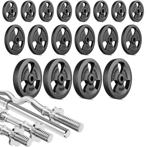 Set di barre rinforzate e pesi 113 kg - Marbo Sport