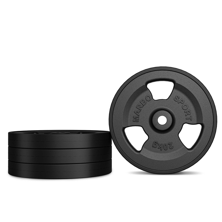 Peso in ghisa gommato 20 kg con foro ø31 mm MW-O20G-kier - Marbo Sport