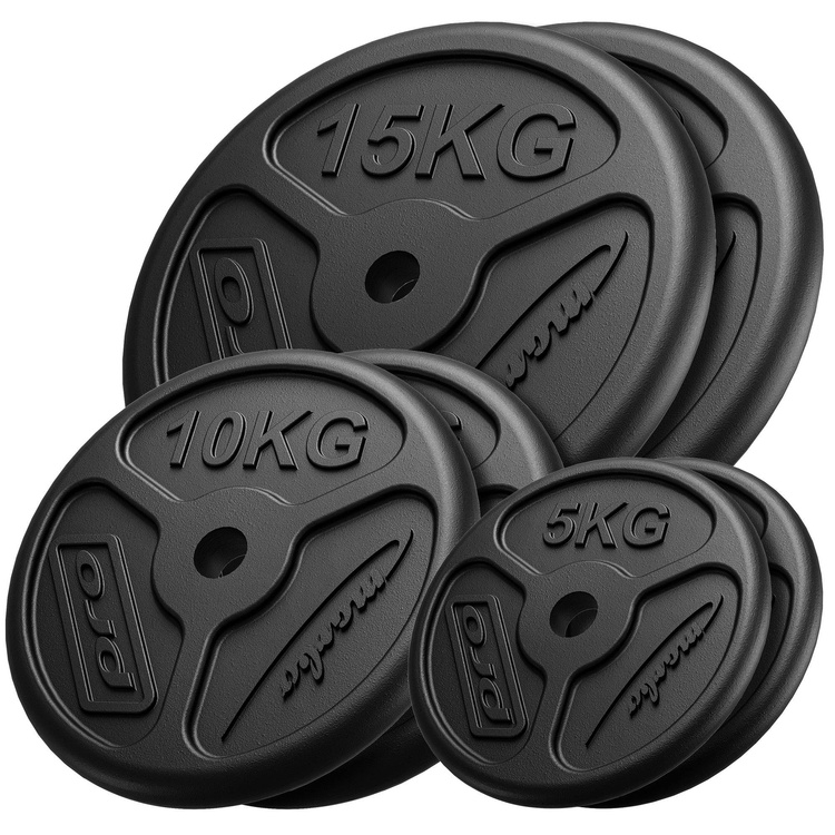 Set di pesi in ghisa SLIM con foro ø31 mm | Set 60 kg / 2 x 15 kg + 2 x 10 kg + 2 x 5 kg - Marbo Sport