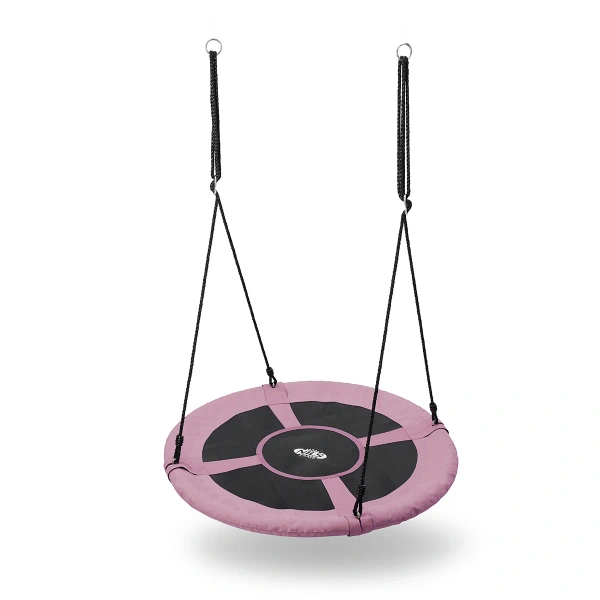 Altalena sospesa a nido di cicogna Ø100 cm ROSA - NILS
