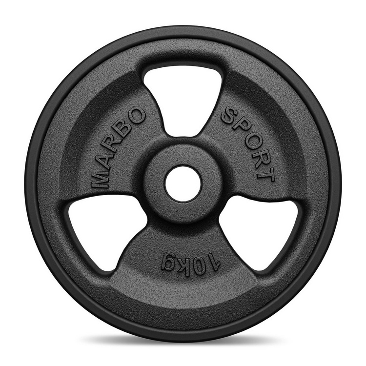 Peso in ghisa gommato 10 kg con foro ø31 mm MW-O10G-kier - Marbo Sport