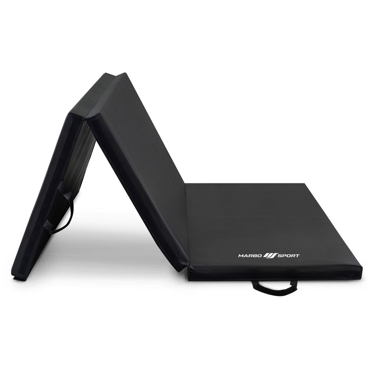 Materasso pieghevole ginnico duro in velcro 180 x 90 x 5 cm nero - Marbo Sport