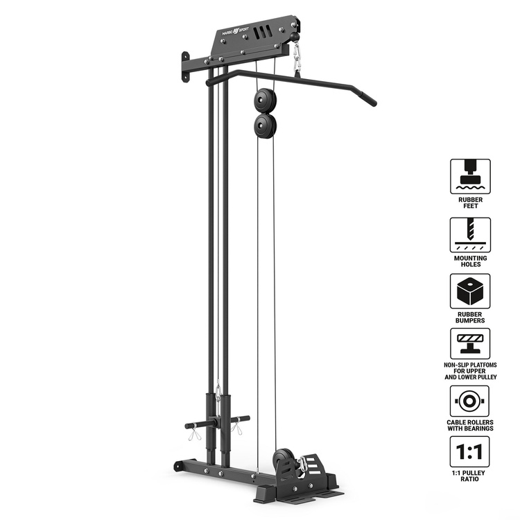 Lat machine da parete con doppie guide MS-W103 2.0 – Marbo Sport