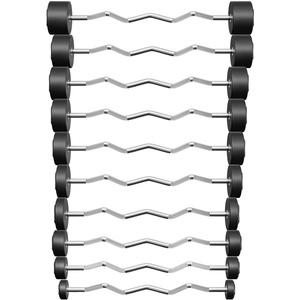 Set bilanciere curvo in poliuretano 10-55 kg (incrementi da 5 kg) 325 kg – UpForm