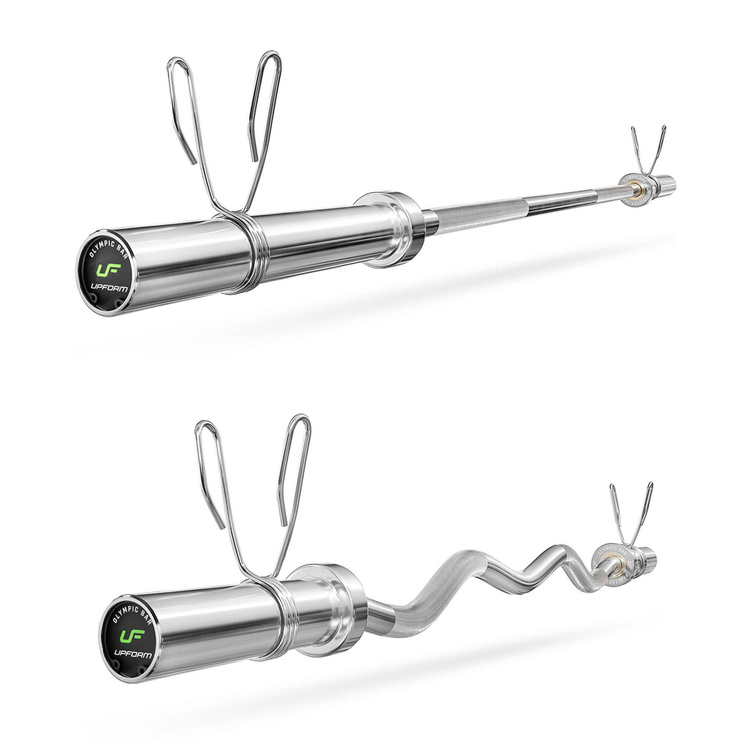 Set 55 kg | Barra olimpionica 180 cm + barra olimpionica curl 120 cm + pesi olimpico 4x5kg, 2x2.5kg, 4x1.25kg - Marbo Sport