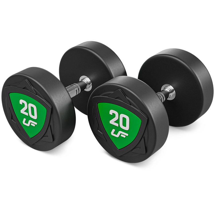 Set di manubri in poliuretano 2,5-25kg (incrementi di 2,5 kg) 275 kg - UpForm