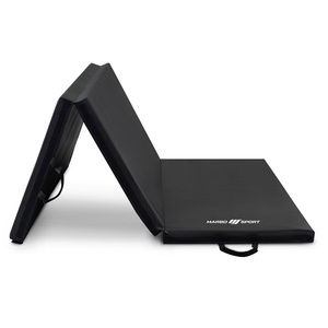 Materasso pieghevole ginnico duro in velcro 180 x 90 x 5 cm nero - Marbo Sport