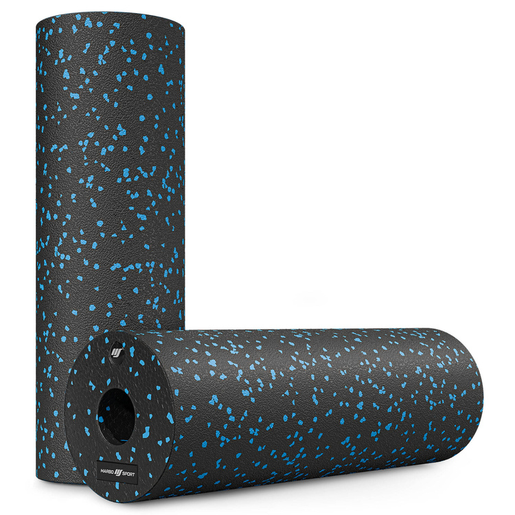 Rullo massaggiante in PPE 45 cm nero/blu - Marbo Sport