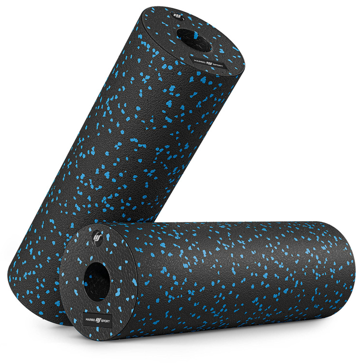 Rullo massaggiante in PPE 45 cm nero/blu - Marbo Sport