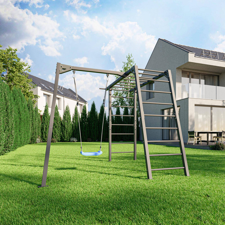 Scala ginnica PREMIUM - MO-016 + altalena singola PREMIUM (telaio) - MO-017 - Marbo Sport