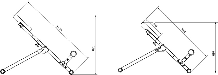 Panca per schiena e addominali MH-L116 - Marbo Sport