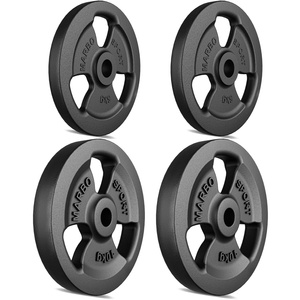 Set di pesi in ghisa Tri-Grip con foro ø31 mm | Set 30 kg / 2 x 10 kg + 2 x 5 kg - Marbo Sport