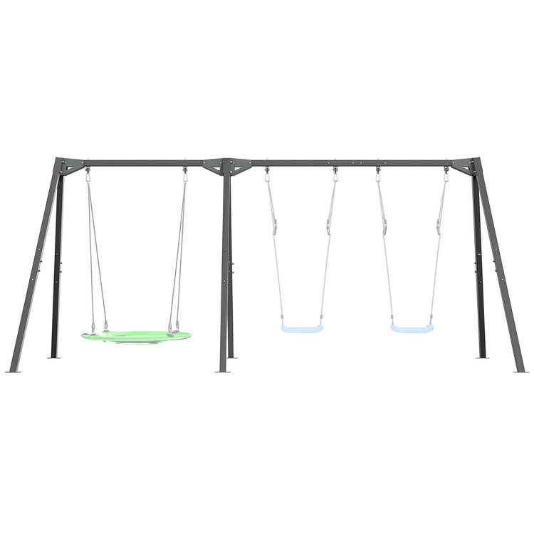 Altalena a tre posti con cuscinetti (telaio) PREMIUM MO-014 - Marbo Sport