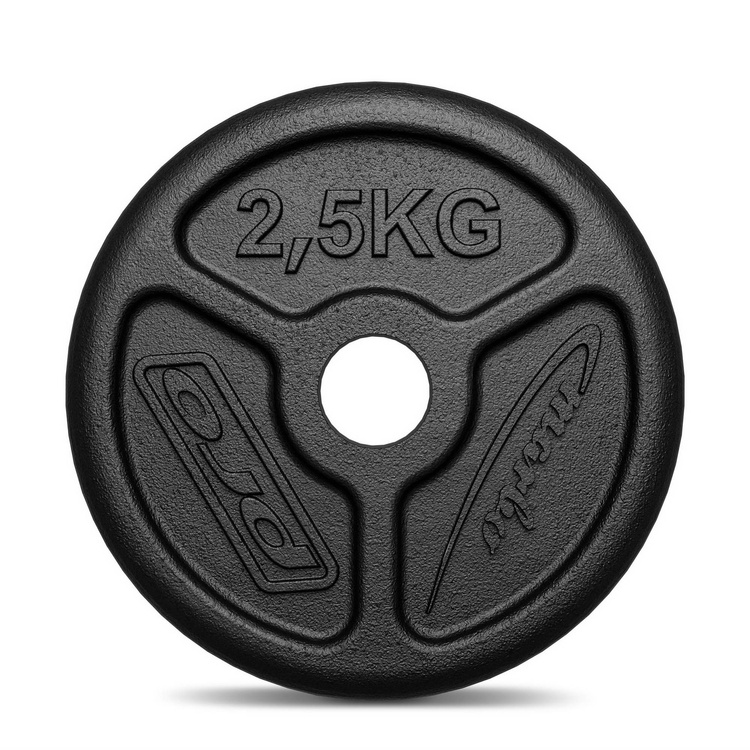 Peso in ghisa 2,5 kg SLIM con foro ø31 mm MW-O2,5-slim - Marbo Sport