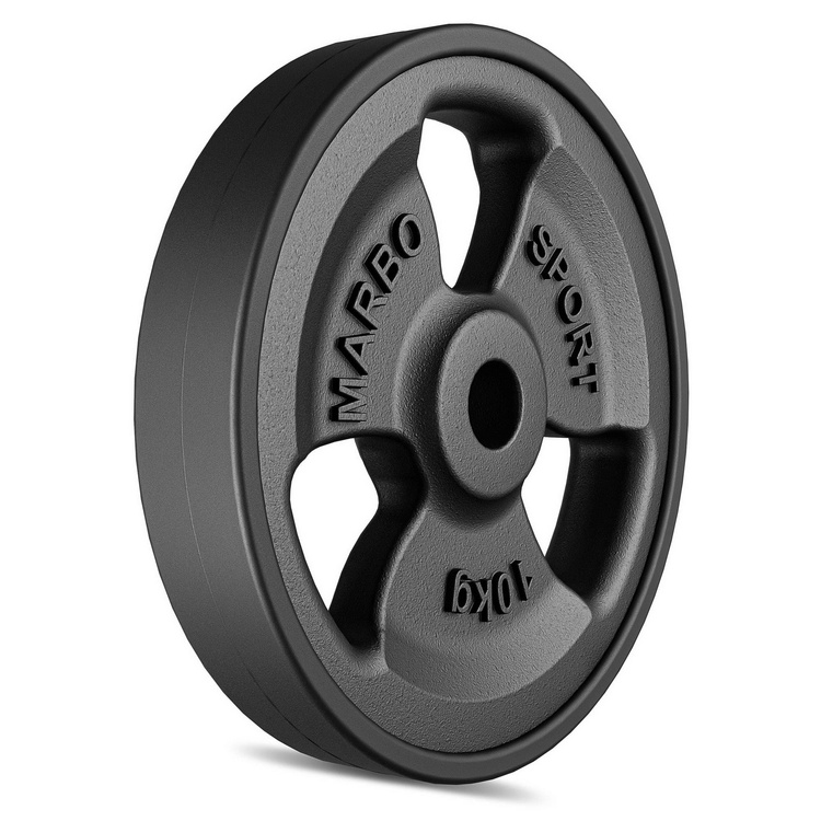 Peso in ghisa gommato 10 kg con foro ø31 mm MW-O10G-kier - Marbo Sport