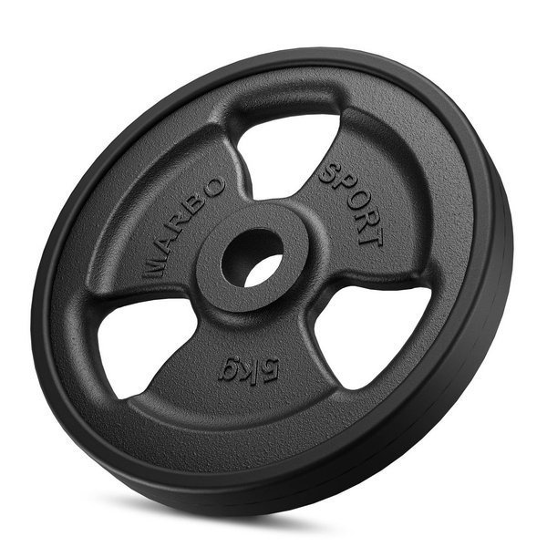 Peso in ghisa gommato 5 kg con foro ø31 mm MW-O5G-kier - Marbo Sport