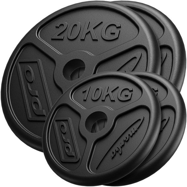 Set di pesi Olimpico in Ghisa con foro ø51 mm | Set 60 kg / 2 x 20 kg + 2 x 10 kg - Marbo Sport