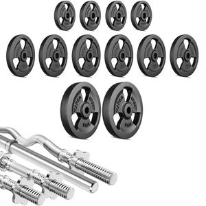 Set di barre rinforzate e pesi 83 kg - Marbo Sport